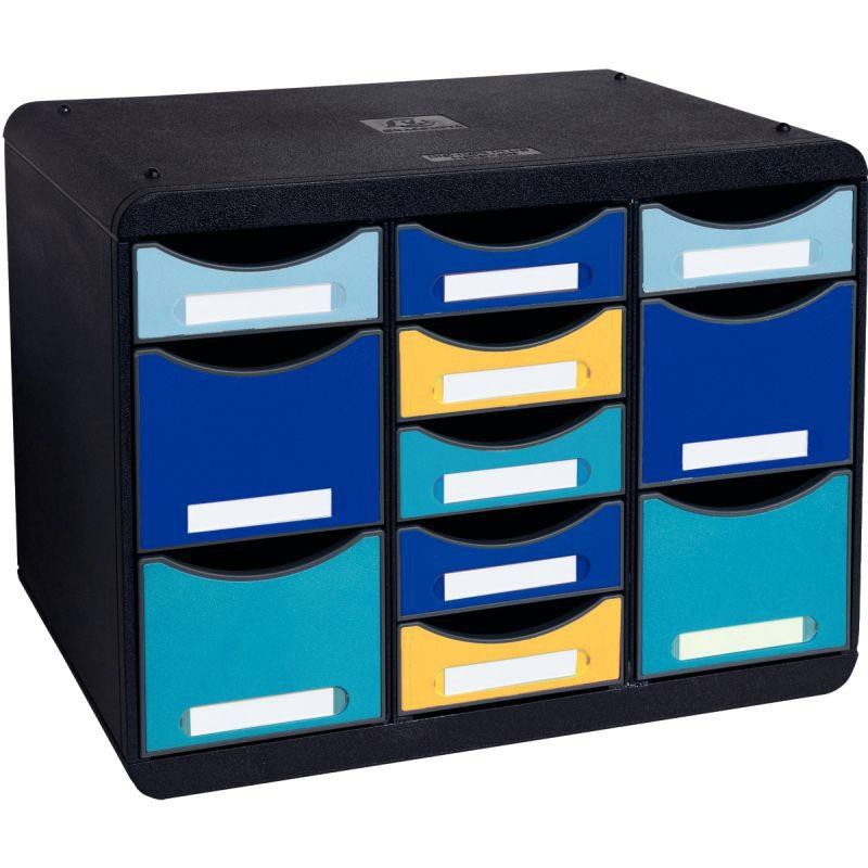 MODULE STORE BOX MULTI BEE BLUE 11 TIROIRS L35,5 X H 27,1 X P 27 CM ANGE BLEU 98 % RECYCLE MODULE STORE BOX MULTI BEE BLUE 11 TIROIRS L35,5 X H 27,1 X P 27 CM ANGE BLEU 98 % RECYCLE