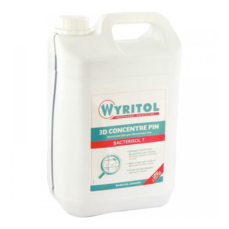 BIDON WYRITOL NETTOYANT DÉSINFECTANT CONCENTRÉ MULTI-USAGE 5 LITRES SENTEUR PIN BIDON WYRITOL NETTOYANT DÉSINFECTANT CONCENTRÉ MULTI-USAGE 5 LITRES SENTEUR PIN