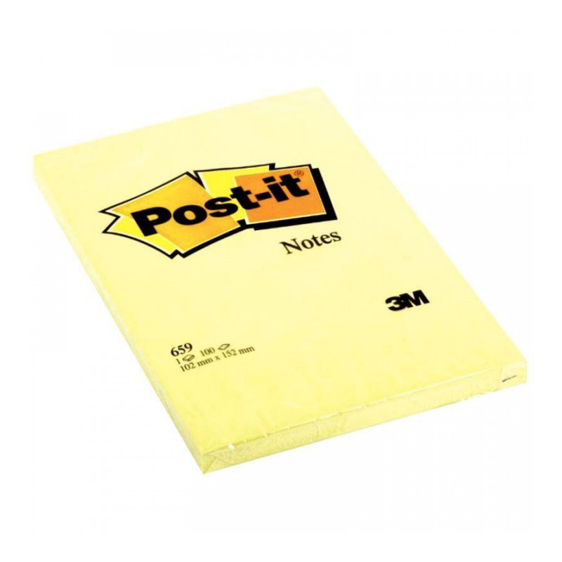 BLOC REPOSITIONNABLE 102X152 JAUNE 100F POST-IT NOTE PEFC BLOC REPOSITIONNABLE 102X152 JAUNE 100F POST-IT NOTE PEFC