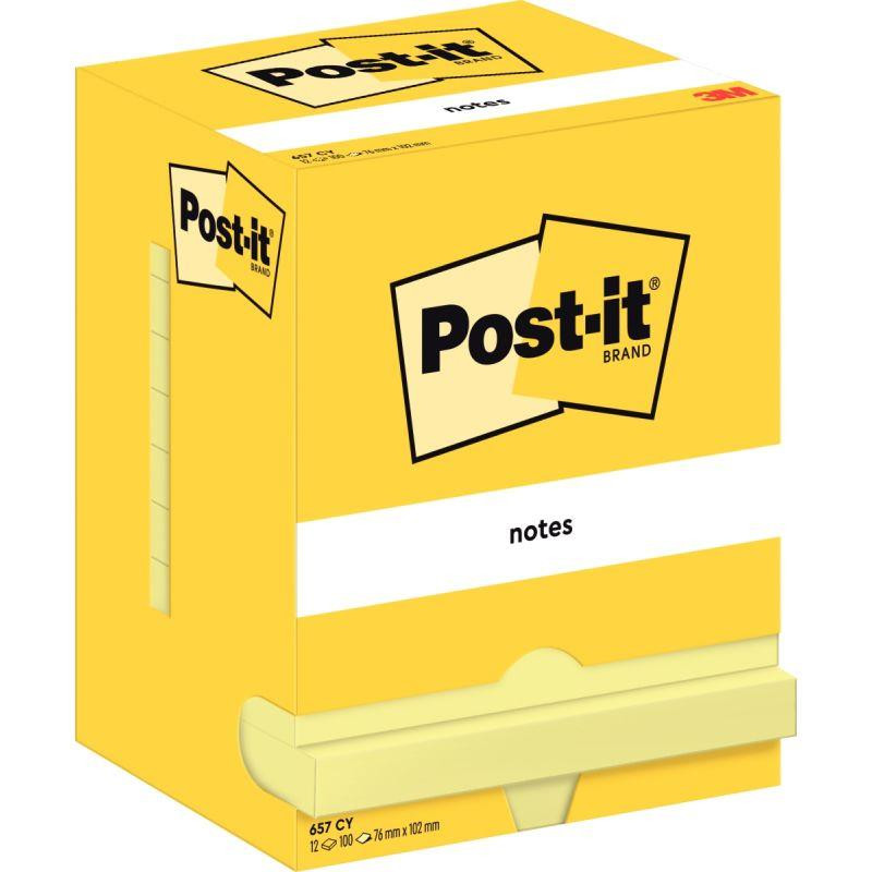 BLOC REPOSITIONNABLE 76X102 JAUNE *PQT12*100F POSTIT® PEFC NOTE BLOC REPOSITIONNABLE 76X102 JAUNE *PQT12*100F POSTIT® PEFC NOTE