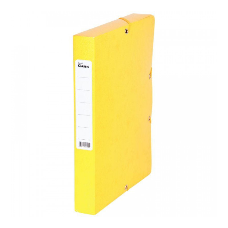 BOÎTE DE CLASSEMENT EN CARTE GRAINÉE, DOS DE 40 MM, COLORIS JAUNE BOÎTE DE CLASSEMENT EN CARTE GRAINÉE, DOS DE 40 MM, COLORIS JAUNE