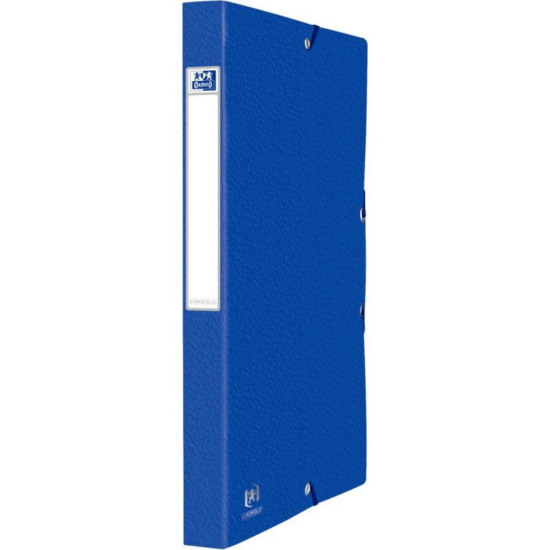BOÎTE DE CLASSEMENT EUROFOLIO EN CARTE GRAINÉE, DOS DE 25 MM, COLORIS BLEU BOÎTE DE CLASSEMENT EUROFOLIO EN CARTE GRAINÉE, DOS DE 25 MM, COLORIS BLEU