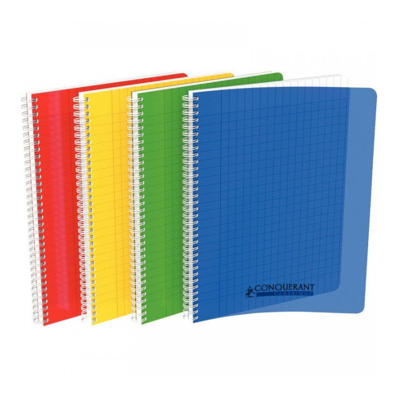 CAHIER SPIRALE A4 100P SEYES 90G COUV PP 21X29,7 CONQUERANT PEFC ECOLABLE FAB France CAHIER SPIRALE A4 100P SEYES 90G COUV PP 21X29,7 CONQUERANT PEFC ECOLABLE FAB France