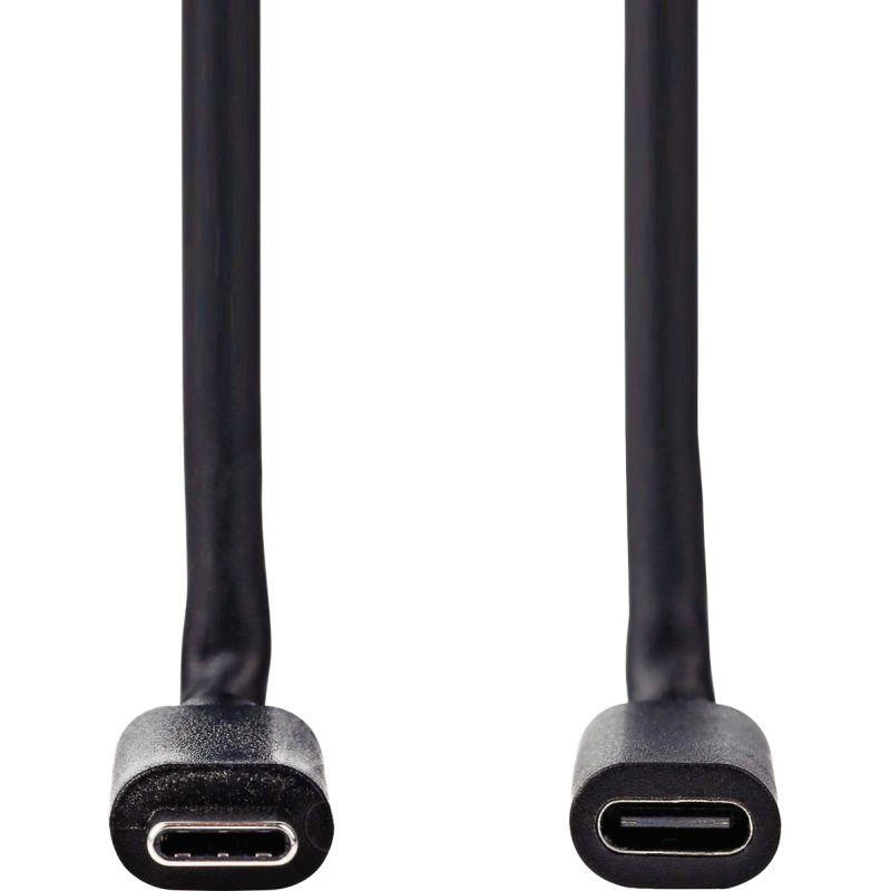 CORDON USB C VERS USB C MALE FEMELLE 1M NOIR RALLONGE CHARGE 60W DEBIT DE TRANSFERT 5Gbps garantie 2 ans NEDIS GENERATION 2 CORDON USB C VERS USB C MALE FEMELLE 1M NOIR RALLONGE CHARGE 60W DEBIT DE TRANSFERT 5Gbps garantie 2 ans NEDIS GENERATION 2