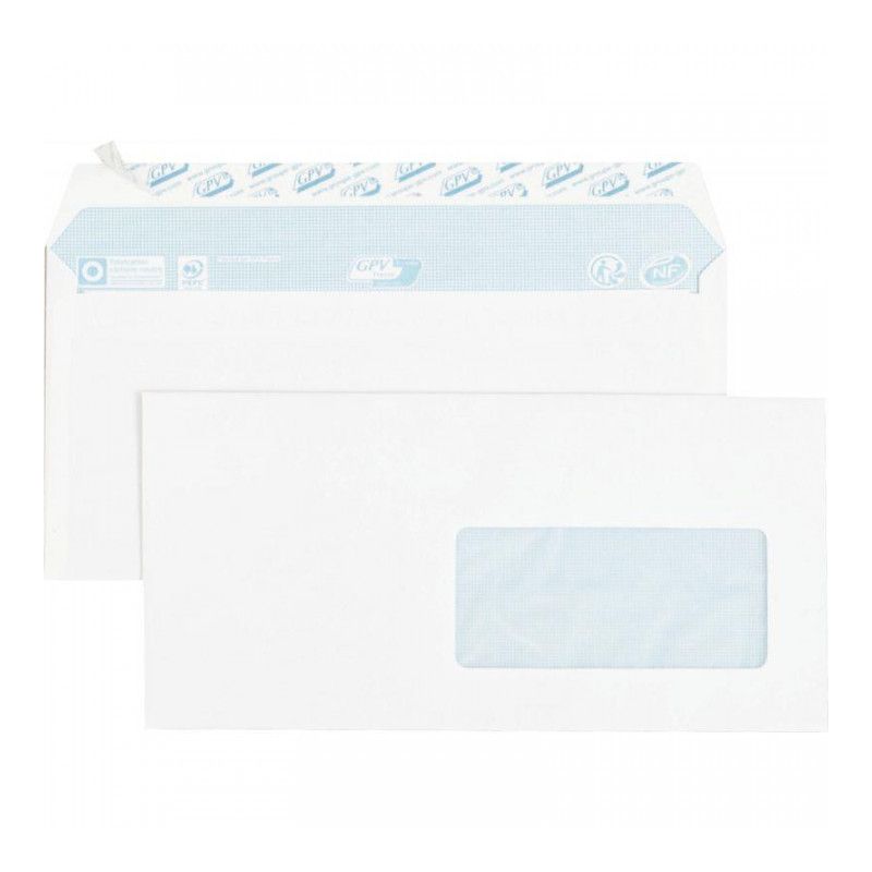 ENVELOPPE **BTE70* DL BLC 80G F45 NF PEFC 110x220 6262 ENVELOPPE **BTE70* DL BLC 80G F45 NF PEFC 110x220 6262