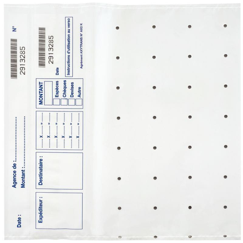 LOT DE 100 SACHETS SÉCURITÉ BILLETS. DOUBLE NUMÉROTATION AVEC CODE BARRE TYPE 39. FERMETURE RUBAN DE LOT DE 100 SACHETS SÉCURITÉ BILLETS. DOUBLE NUMÉROTATION AVEC CODE BARRE TYPE 39. FERMETURE RUBAN DE