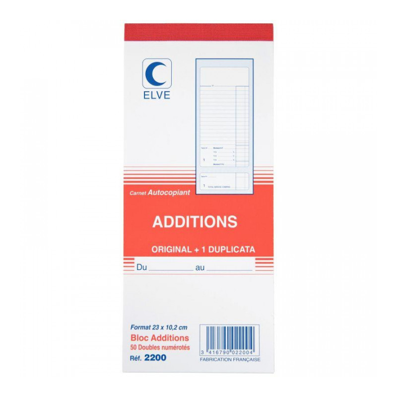 LOT DE 10 BLOCS ADDITIONS FORMAT 23 X 10,2 CM DUPLI LOT DE 10 BLOCS ADDITIONS FORMAT 23 X 10,2 CM DUPLI