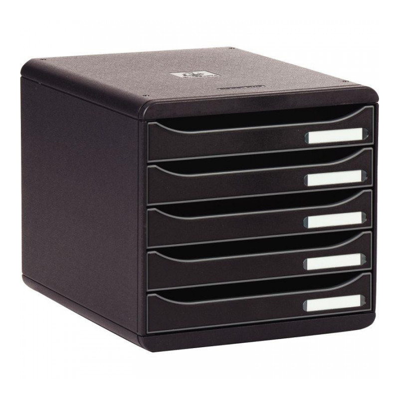 MODULE 5 TIROIRS A4+ NOIR/NOIR BIGBOX PLUS 100 % RECYCLE ANGE BLEU L27,8 X H27,1 X P34,7CM MODULE 5 TIROIRS A4+ NOIR/NOIR BIGBOX PLUS 100 % RECYCLE ANGE BLEU L27,8 X H27,1 X P34,7CM