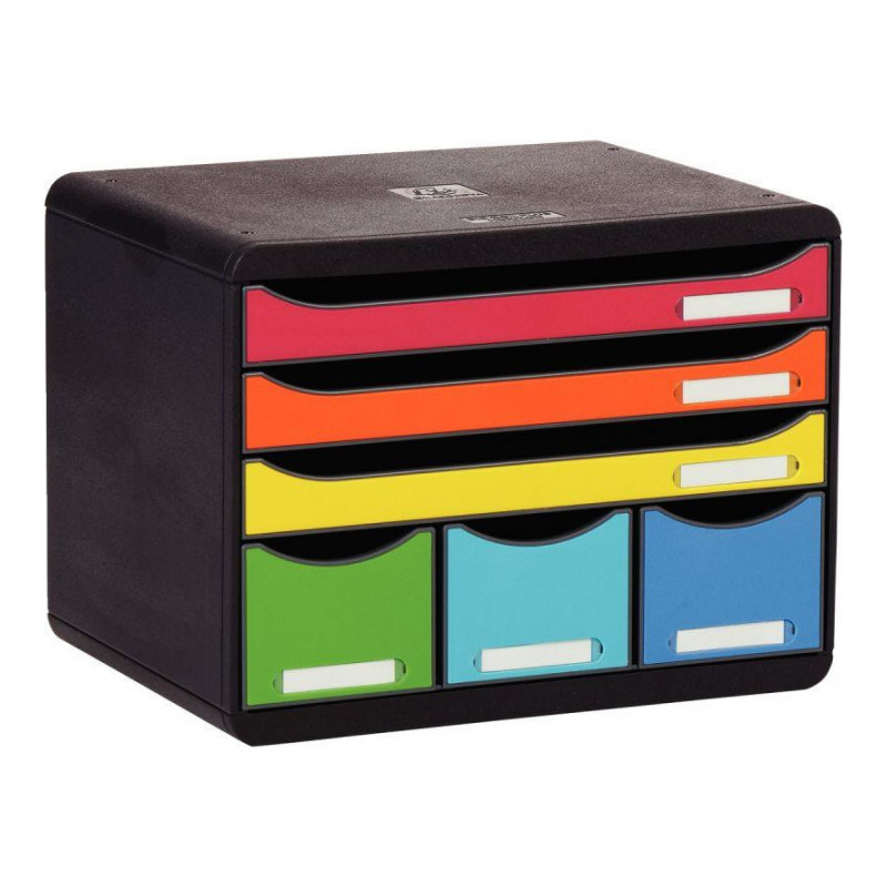 MODULE 6 TIROIRS NOIR/ARLEQUIN DE CLASSEMENT STORE BOX L35,5 X H27,1 X P27 CM MODULE 6 TIROIRS NOIR/ARLEQUIN DE CLASSEMENT STORE BOX L35,5 X H27,1 X P27 CM