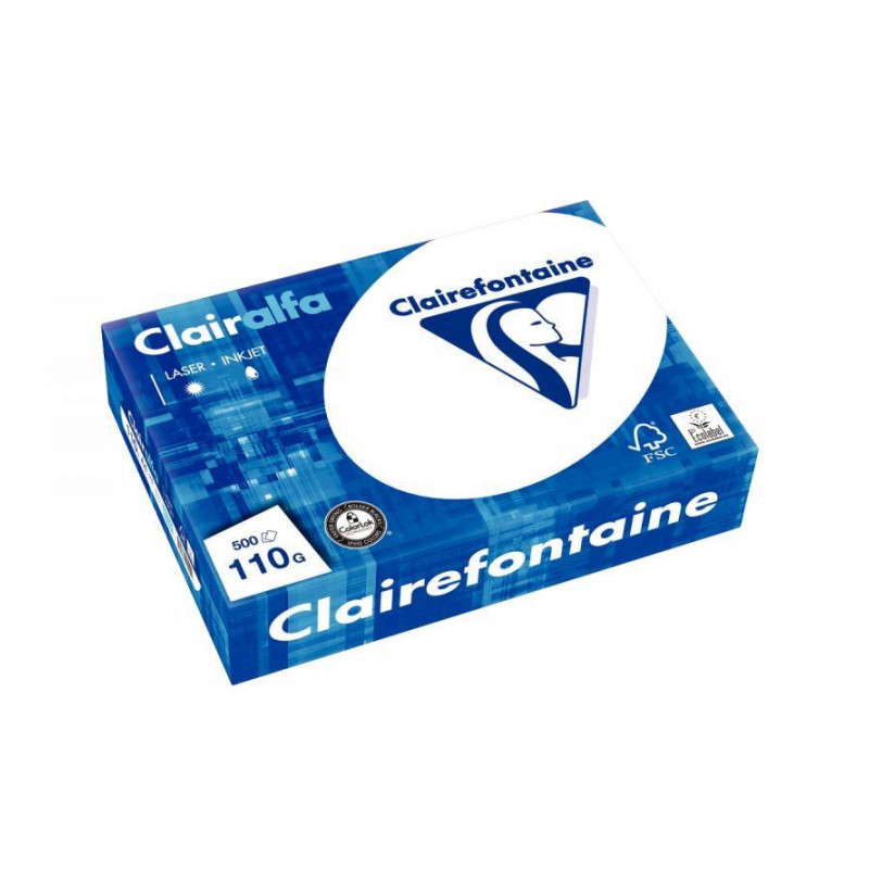 PAPIER **R500F** CLAIRALFA A4 110G BLANC 2110C EOLABEL PSC COLORLOK PAPIER **R500F** CLAIRALFA A4 110G BLANC 2110C EOLABEL PSC COLORLOK