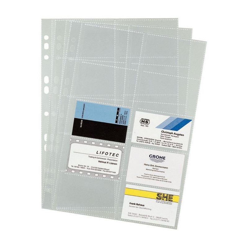 POCHETTE PERFOREES CARTES DE VISITES FORMAT A4 PQT 10 DURABLE 2389-19 POCHETTE PERFOREES CARTES DE VISITES FORMAT A4 PQT 10 DURABLE 2389-19
