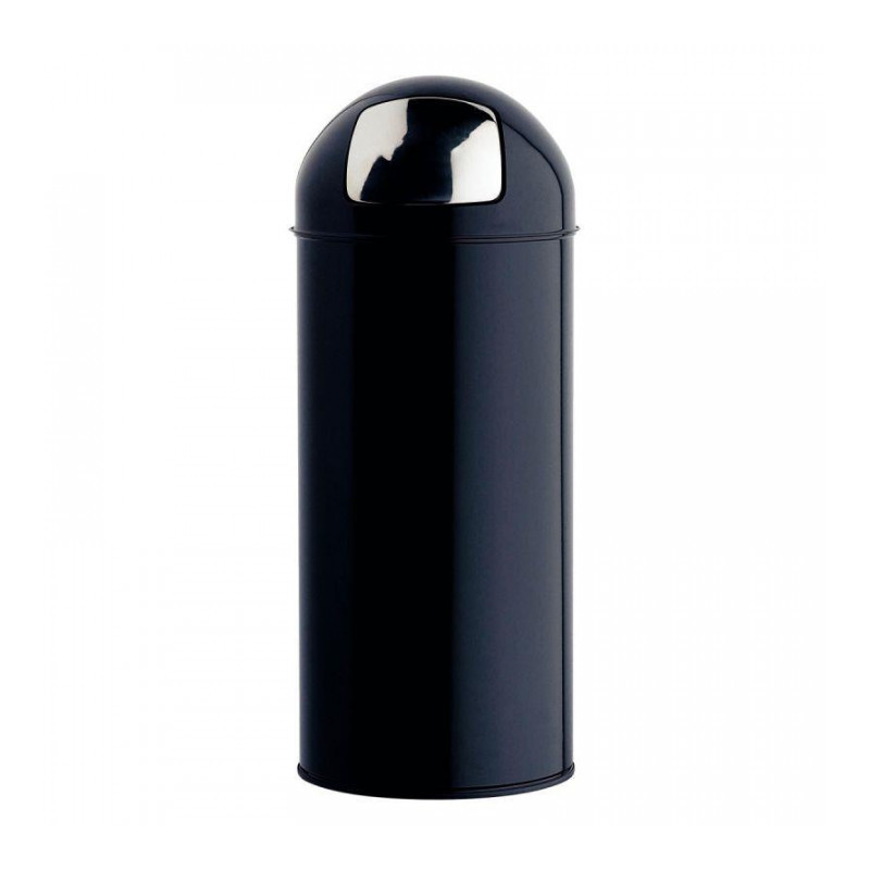POUBELLE TRAPPE EN ACIER 45 LITRES NOIR POUBELLE TRAPPE EN ACIER 45 LITRES NOIR