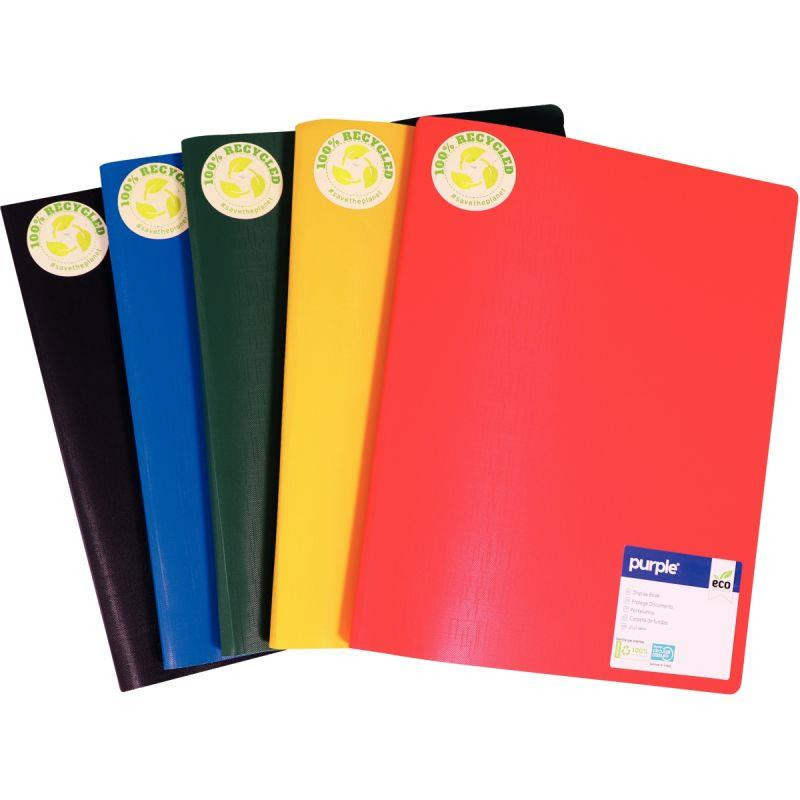 PROTÈGE-DOCUMENTS ECOGREEN EN POLYPROPYLÈNE OPAQUE RECYCLÉ, 60 VUES, COLORIS ASSORTIS PROTÈGE-DOCUMENTS ECOGREEN EN POLYPROPYLÈNE OPAQUE RECYCLÉ, 60 VUES, COLORIS ASSORTIS