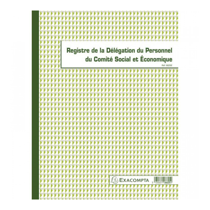 REGISTRE DE LA DÉLÉGATION DU PERSONNEL DU CSE REGISTRE DE LA DÉLÉGATION DU PERSONNEL DU CSE