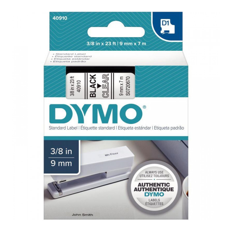 RUBAN A MARQUER D1 9mmx7m NOIR/TRANSPARENT 40910 S0720670 DYMO S0720670 RUBAN A MARQUER D1 9mmx7m NOIR/TRANSPARENT 40910 S0720670 DYMO S0720670