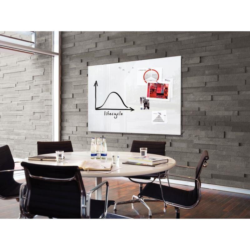 TABLEAU EN VERRE UNI 65X100CM BLANC SURFACE MAGNÉTIQUE TABLEAU EN VERRE UNI 65X100CM BLANC SURFACE MAGNÉTIQUE