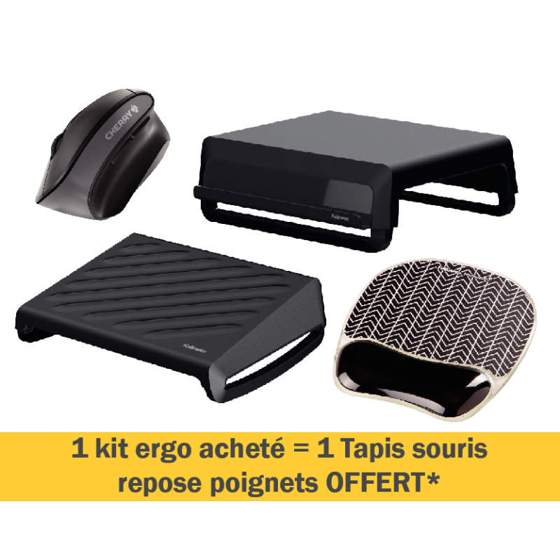 PACK PROMO support écran + repose pieds + souris ergo, le tapis de souris offert* PACK PROMO support écran + repose pieds + souris ergo, le tapis de souris offert*